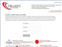 Tablet Screenshot of creativecenters.com